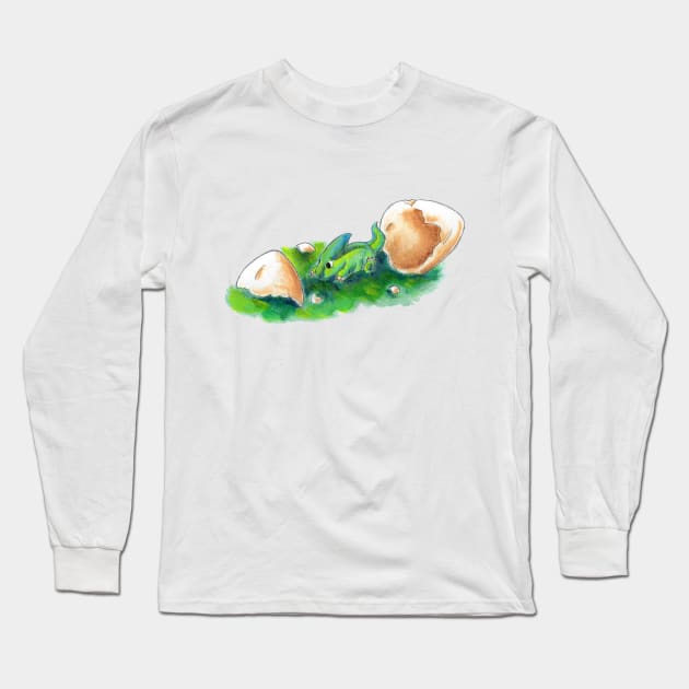 New Dino Long Sleeve T-Shirt by KristenOKeefeArt